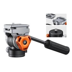 K&F Concept Fluid Head Silky-Smooth Stable Tilt Arca Swiss-Compatible Mount 11lb